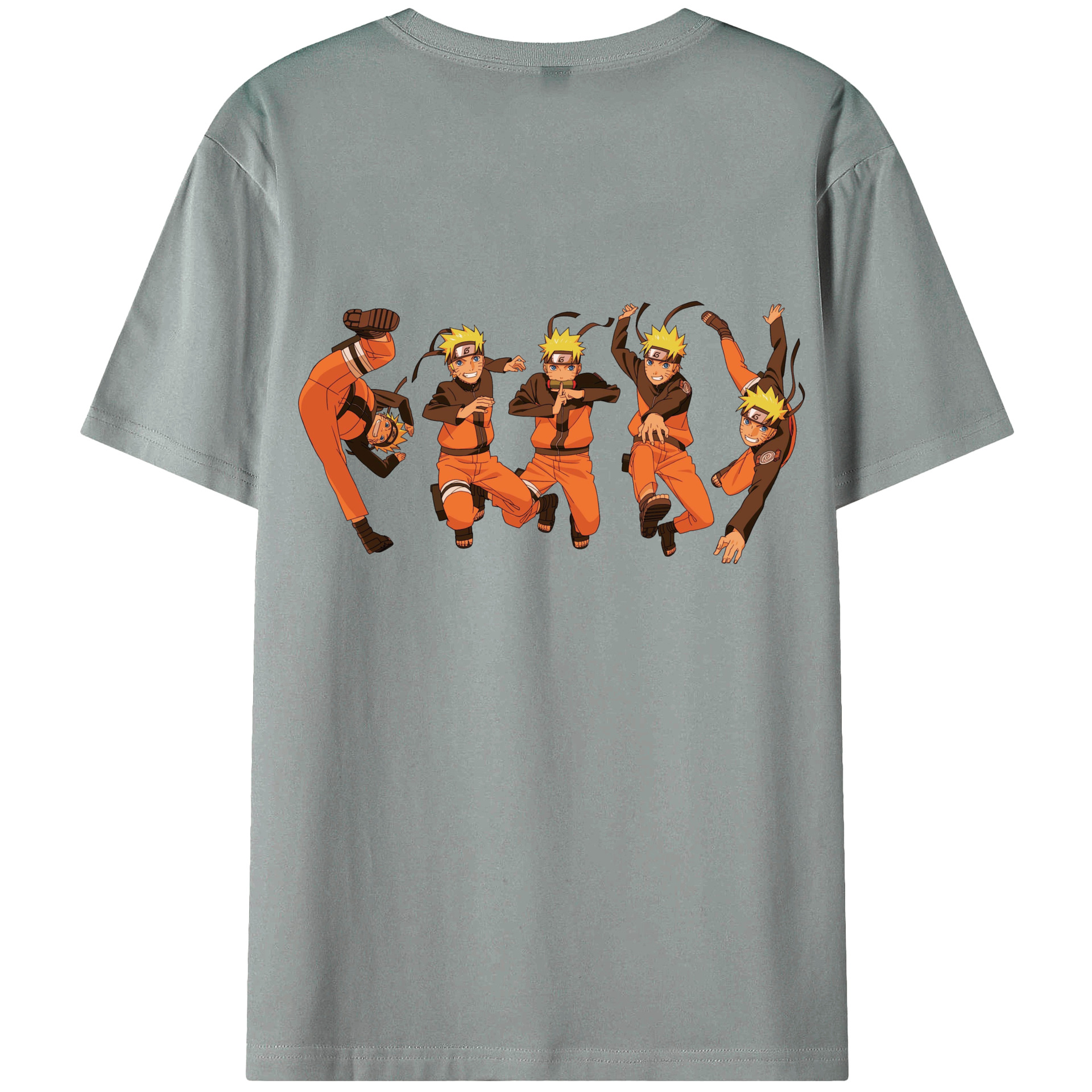 （画像用） NARUTO -ナルト- うずまき ナルト Uzumaki Naruto 綿100％ メンズ半袖Tシャツ（バックプリント） 通気性